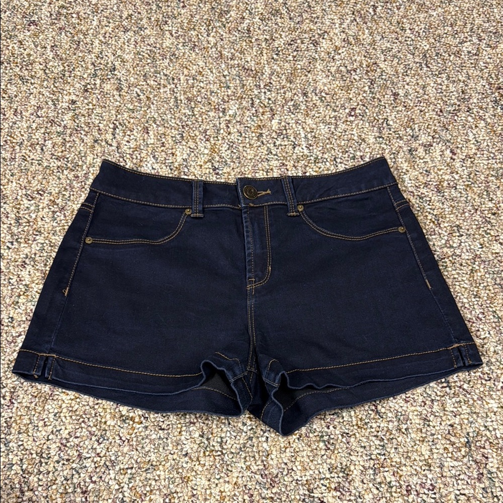 Women's Dark Blue Denim Shorts